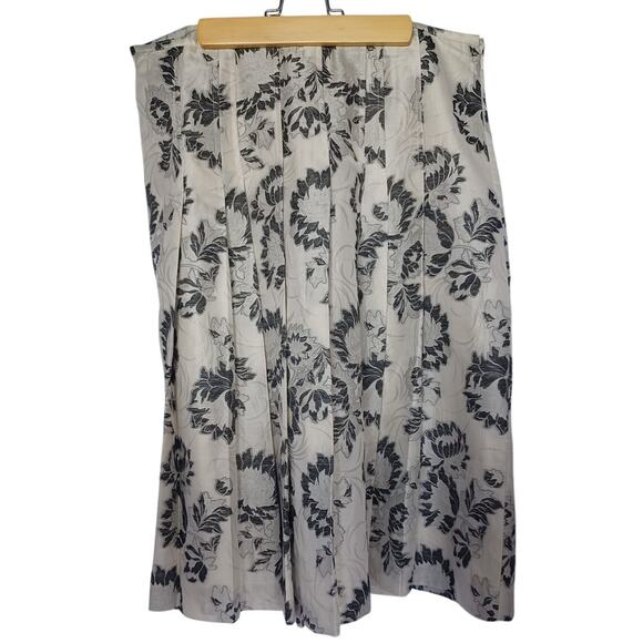 Ann Taylor Dresses & Skirts - VTG Ann Taylor Silk Blend Floral Pleated Midi Skirt, Size 10 Gothic Cottagecore